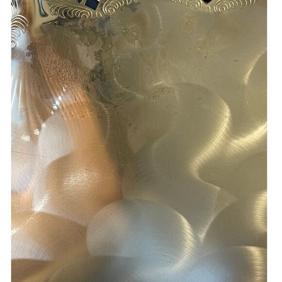 Vintage Queen Anne Silver Plated Footed Oval Serving Basket Moveable Handle NEW - Picture 7 of 13